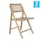 Flash Furniture Galene Cane Rattan Folding Chairs w/Solid Wood Frame and Seat and Ventilated Back, Natural, 2PK SK-220905-NAT-GG - alternate 9